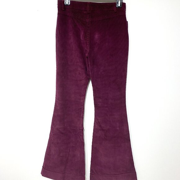 Vintage Dark Burgundy Corduroy Cotton Bootcut Pants for Women, NWOT - Picture 4 of 14